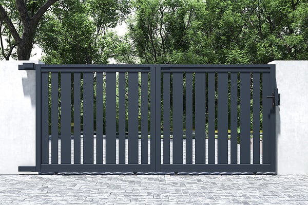 CASANOOV - Casanoov Portail coulissant 3,5 m VEYMONT H.160  cm aluminium gris - large