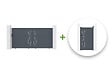 CASANOOV - Casanoov Portail coulissant 3,5 m LIFE H.180  cm + Portillon 1m LIFE H.180  cm aluminium gris - vignette