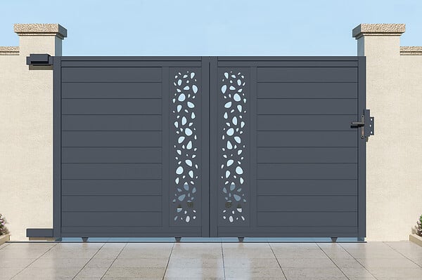 CASANOOV - Casanoov Portail coulissant 3 m SUNNY H.180  cm aluminium gris - large