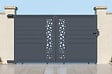 CASANOOV - Casanoov Portail coulissant 3 m SUNNY H.180  cm aluminium gris - vignette