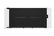 CASANOOV - Casanoov Portail acier coulissant 3 m NALI H.160  cm noir - vignette