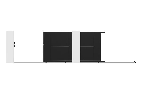 CASANOOV - Casanoov Portail acier coulissant 3 m NALI H.160  cm noir - large