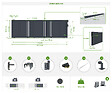CASANOOV - Casanoov Portail coulissant 4 m GIONA H.180  cm alu + motorisation RANGER C300 - vignette
