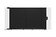 CASANOOV - Casanoov Portail coulissant acier 3 m NALI H.180  cm noir + Portillon H.180  cm noir - vignette
