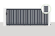 CASANOOV - Casanoov Portail coulissant 4 m H.160  cm VEYMONT + Portillon 1m VEYMONT H.160  cm gris - vignette