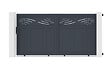 CASANOOV - Casanoov Portail coulissant 3 m HALTI H.160  cm aluminium gris - vignette