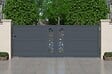 CASANOOV - Casanoov Portail coulissant 4 m SUNNY H.140  cm + 2 poteaux H.166  cm aluminium gris - vignette