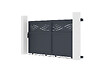 CASANOOV - Casanoov Portail coulissant 3 m HALTI H.140  cm + Portillon 1m HALTI H.140  cm aluminium gris - vignette