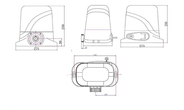 CASANOOV - Casanoov Portail coulissant 5 m HALTI H.160  cm aluminium gris + Motorisation de portail coulissant TANKER C600 - large