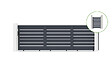 CASANOOV - Casanoov Portail coulissant 4,5 m VOGEL H.140  cm alu + portillon VOGEL H140 GRIS - vignette