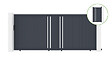 CASANOOV - Casanoov Portail coulissant 4 m GIONA H.180  cm alu + portillon GIONA H180 GRIS - vignette