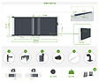 CASANOOV - Casanoov Portail coulissant 4 m GIONA H.180  cm alu + portillon GIONA H180 GRIS - vignette