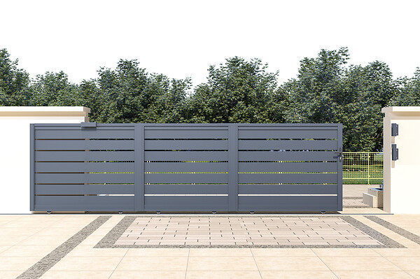 CASANOOV - Casanoov Pack portail coulissant 5 m VOGEL H.140 + Portillon 1m - large
