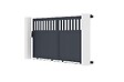 CASANOOV - Casanoov Portail coulissant 3 m SANTIS H.160  cm + Portillon 1m SANTIS H.160  cm aluminium gris - vignette