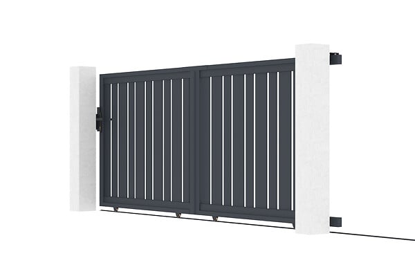 CASANOOV - Casanoov Portail coulissant 3,5 m VEYMONT H.140  cm aluminium gris - large