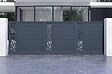 CASANOOV - Casanoov Portail coulissant 5 m SUNNY H.160  cm alu + portillon SUNNY H160 GRIS - vignette