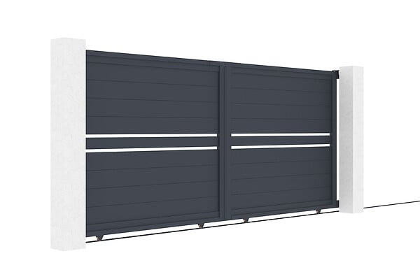 CASANOOV - Casanoov Portail coulissant 3,5 m CIMONE H.160 aluminium gris - large
