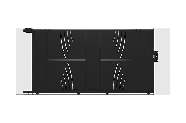 CASANOOV - Casanoov Portail acier coulissant 3 m NALI VELETA H.160  cm noir - large
