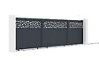 CASANOOV - Casanoov Portail coulissant 5 m DOLOMITE RUIVO H.160  cm aluminium gris - vignette