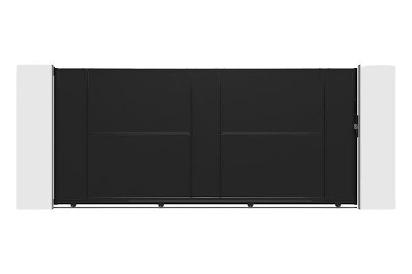 CASANOOV - Casanoov Portail coulissant acier 3,5 m NALI H.160  cm noir + moteur RANGER C300 - large