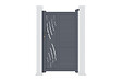 CASANOOV - Casanoov Portail coulissant 3 m VELETA H.180  cm + Portillon 1m VELETA H.180  cm aluminium gris - vignette