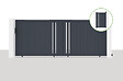 CASANOOV - Casanoov Portail coulissant 4x1,6 m GIONA + Portillon GIONA H.1,6 m gris - vignette