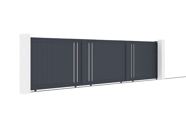 CASANOOV - Casanoov Portail coulissant 6 m GIONA H.140 aluminium gris - large