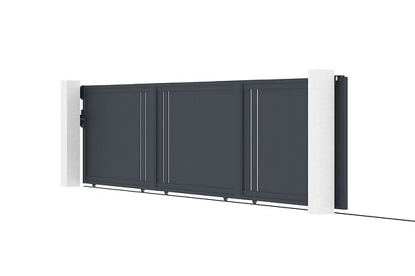 CASANOOV - Casanoov Portail coulissant 6 m GIONA H.140 aluminium gris - large