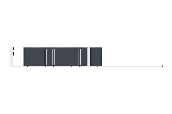 CASANOOV - Casanoov Portail coulissant 6 m GIONA H.140 aluminium gris - large