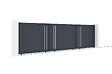 CASANOOV - Casanoov Portail coulissant 6 m GIONA H.140  cm alu + portillon GIONA H140 GRIS - vignette