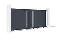 CASANOOV - Casanoov Portail coulissant 3,5 m GIONA H.140  cm aluminium gris - vignette
