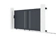 CASANOOV - Casanoov Portail coulissant 3,5 m GIONA H.140  cm aluminium gris - vignette