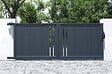 CASANOOV - Casanoov Portail coulissant 3,5 m GIONA H.140  cm aluminium gris - vignette