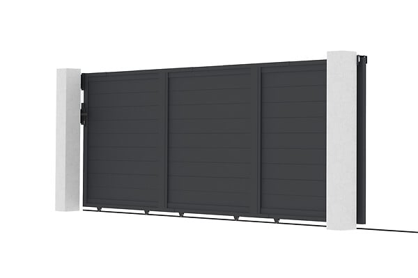 CASANOOV - Casanoov Portail coulissant alu 4,5 m EIGER H.160  cm gris - large