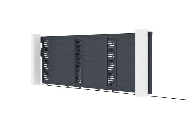 CASANOOV - Casanoov Portail coulissant 5 m ARLBERG H.140 aluminium gris - large
