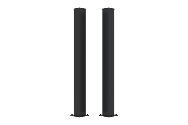 CASANOOV - Casanoov Portail coulissant acier 3 m NALI VELETA H.180  cm noir + 2 poteaux 15x15 acier noir CARMO - large