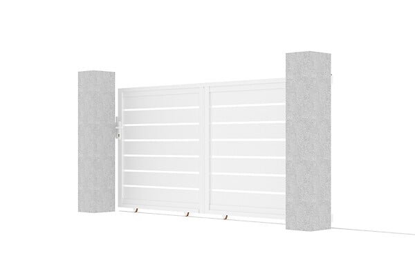 CASANOOV - Casanoov Portail coulissant 3 m VOGEL H.140  cm aluminium blanc - large
