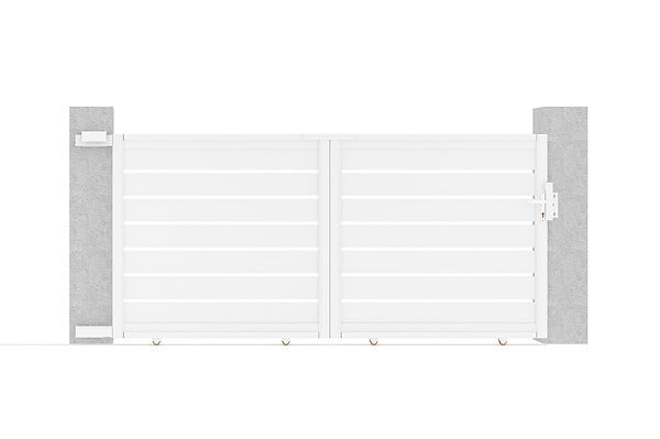 CASANOOV - Casanoov Portail coulissant 3 m VOGEL H.140  cm aluminium blanc - large