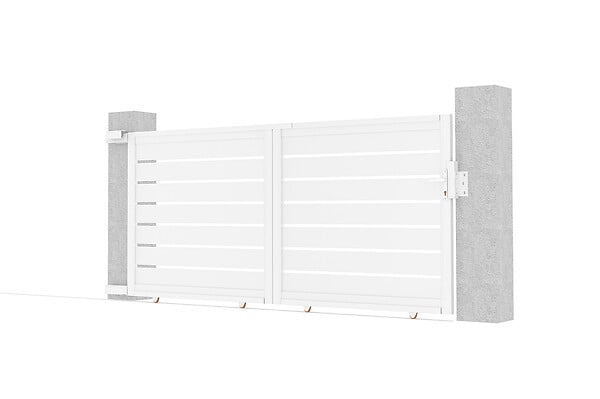 CASANOOV - Casanoov Portail coulissant 3 m VOGEL H.140  cm aluminium blanc - large