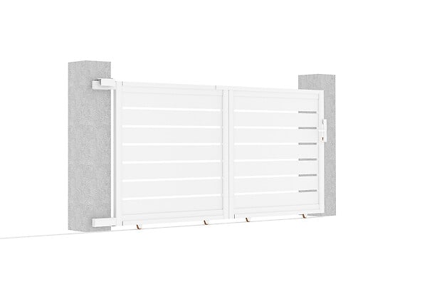 CASANOOV - Casanoov Portail coulissant 3 m VOGEL H.140  cm aluminium blanc - large