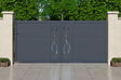 CASANOOV - Casanoov Portail coulissant 3,5 m LIFE H.160  cm aluminium gris - vignette