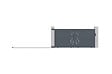 CASANOOV - Casanoov Portail coulissant 3,5 m LIFE H.160  cm aluminium gris - vignette