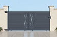 CASANOOV - Casanoov Portail coulissant 3,5 m LIFE H.160  cm aluminium gris - vignette