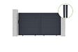 CASANOOV - Casanoov Portail coulissant 3 m CARPATIA H.160  cm alu gris + 2 poteaux 20x20  cm H.190 cm - vignette