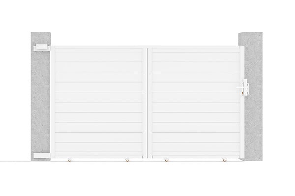 CASANOOV - Casanoov Portail coulissant 3 m EIGER H.180  cm aluminium blanc - large
