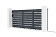CASANOOV - Casanoov Pack portail coulissant 5 m VOGEL H.160  cm + Portillon H.166  cm gris - vignette