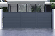 CASANOOV - Casanoov Portail coulissant 5 m EIGER H.160  cm + Portillon 1m gris EIGER H.160  cm aluminium - vignette
