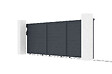 CASANOOV - Casanoov Portail coulissant 5 m EIGER H.160  cm + Portillon 1m gris EIGER H.160  cm aluminium - vignette