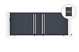 CASANOOV - Casanoov Portail coulissant 4 m GIONA H.160  cm alu gris + Portillon 1M CIMONE H.160  cm alu - vignette