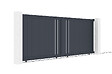 CASANOOV - Casanoov Portail coulissant 4 m GIONA H.160  cm alu gris + Portillon 1M CIMONE H.160  cm alu - vignette